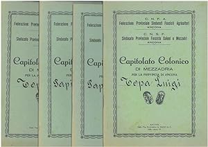 Capitolato colonico di mezzadria per la provincia di Ancona. 4 libretti