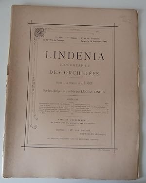 Lindenia. Iconographie des orchidées. Double livraison (9 et 10) du volume 15.