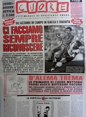 CUORE Settimanale di Resistenza Umana Anno 4 Numero 176 - 18 Giugno 1994 GLI AZZURRI IN CAMPO IN ...