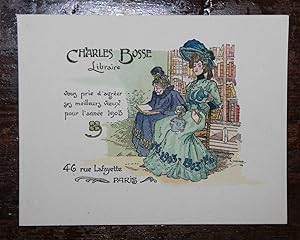 carte de voeux 1903 pour le librairie antiquaire Charles Bosse