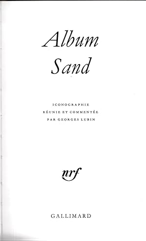Album Sand, iconographie