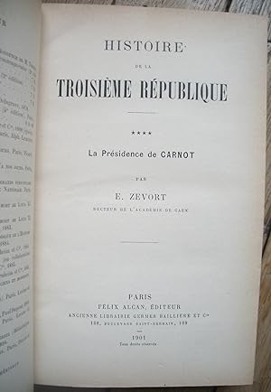 Histoire de la troisième République - la Présidence de CARNOT