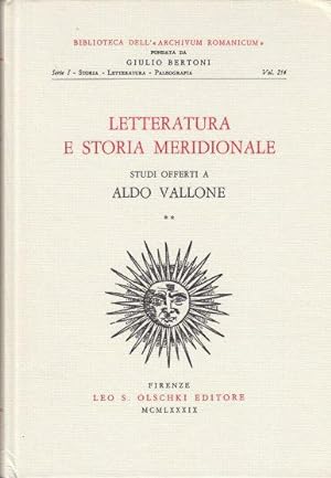 Letteratura e storia meridionale Studi offerti a Aldo Vallone