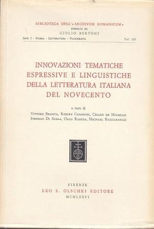 Innovazioni tematiche espressive e linguistiche della letteratura italiana del Novecento Atti del...