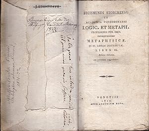 INSTITUTIONES METAPHISYCAE in IV libros Distributae. LIBER III