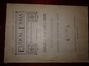 EUSKAL-ERRIA. REVISTA VASCONGADA. TOMO LXVII. Nº 1069. 30 NOVIEMBRE 1912. Revista órgano del Cons...