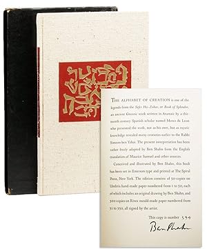 The Alphabet of Creation. An ancient legend from the Zohar with drawings by Ben Shahn [Signed, Li...