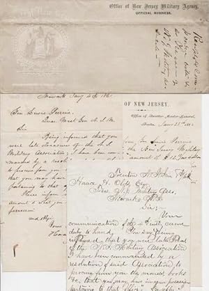 1861-1862 GROUP OF HANDWRITTEN LETTERS (ALsS) TO AND FROM GENERAL LEWIS PERRINE, QUARTERMASTER-GE...