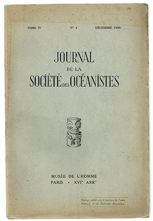 Journal de la Société des Océanistes N°4 ( 1948 )