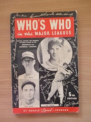 Who's Who in the Major Leagues 1937 Edition