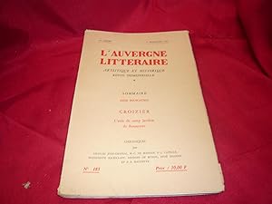 L'Auvergne Littéraire Artistique Et Historique Revue Trimestrielle, 41ème Année, 4ème Trimestre 1...