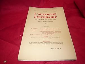 L'Auvergne Littéraire Artistique Et Historique Revue Trimestrielle, 30ème Année, Avril 1953, N°14...