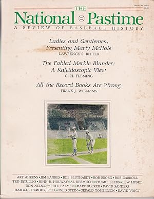 THE NATIONAL PASTIME: A Review of Baseball History. Vol. 1, No. 1. (Cover title).