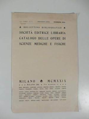 Bollettino bibliografico. Societa' editrice libraria. Catalogo delle opere di scienze mediche e f...