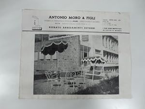 Antonio Moro & Figli. Fabbrica parasole a foglia, arredamenti esterni. Reparto arredamenti esterni