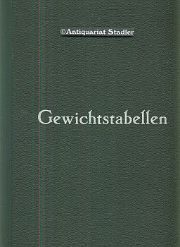 Gewichtstabellen. Hilfstabellen für die Kalkulation von Schrauben und Drehteilen, die von der Sta...