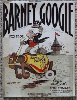 BARNEY GOOGLE SONG FOXTROT.- Music Sheet.