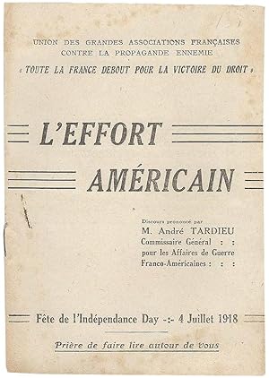 L'effort américain: Discours