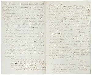 Autograph letter from Elliott Cresson to Member of Parliament Benjamin Hawes, with a resolution t...