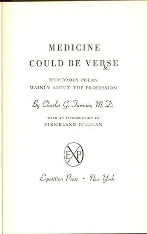 Medicine Could be Verse: Humorous Poems Mainly About the Profession