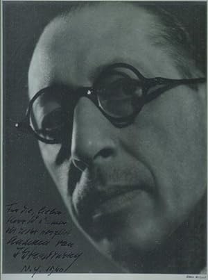 1940 Igor Stravinsky Signed Edwin McQuoid Photograph Framed