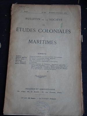 Bulletin de la Societe des Etudes Coloniales et Maritimes