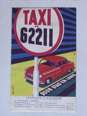 Kaartje Taxi centrale Amsterdam