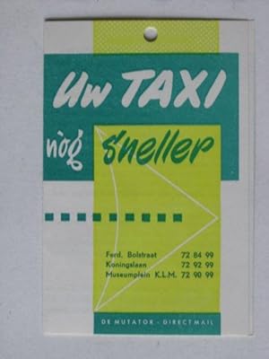 Kaartje Taxi Centrale Amsterdam