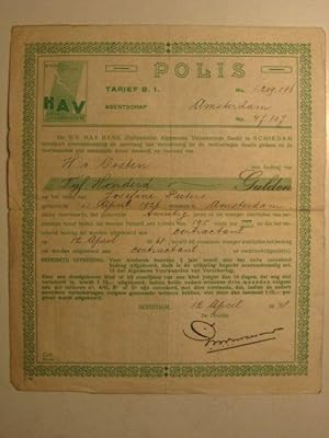 Polis levensverzekering bij de HAV Bank