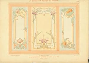 Interpretation Du Chardon, De L'Iris Et Du Pin. Plate 13 from La Decoration Moderne Au Pochoir.