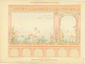 Decoration Murale Pour Salle De Bain. Plate 6 from La Decoration Moderne Au Pochoir.