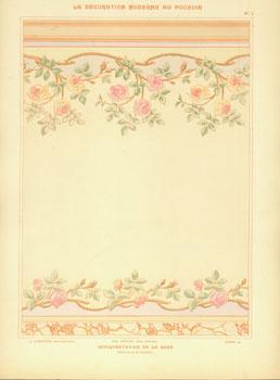 Interpretation De La Rose. Plate 3 from La Decoration Moderne Au Pochoir.