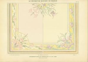 Interpretation De L'Amaryllis Et De L'Iris. Plate 16 from La Decoration Moderne Au Pochoir.