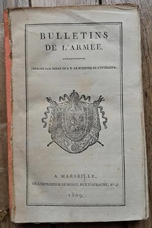 BULLETINS de l'ARMÉE - 30 bulletins de l'année 1809 (complet)