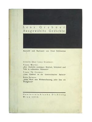 Signiertes und numeriertes Exemplar - Ausgewählte Gedichte.