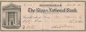 Autographed Check By The Man Who Blinded Theodore Roosevelt