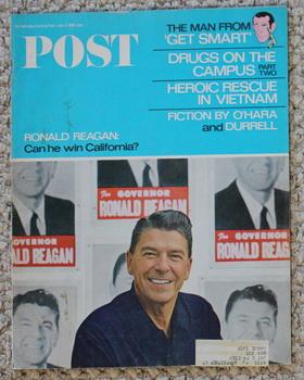 1966: June 4 issue of Saturday Evening Post Magazine with Ronald Reagan Cover Photo Plus Maxwell ...