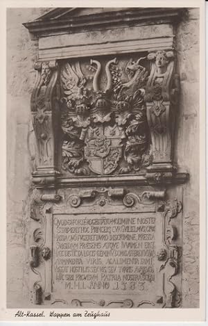 AK Alt-Kassel Wappen am Zeughaus Ansichtskarte