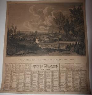 The Oxford Almanack for the Year of our Lord God MDCCCVIII View of Oxford from the South Side of ...