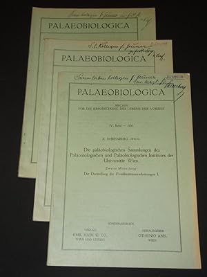 Palaeobuilogica [SIGNED]: 3 issues: III 1930 Die Nebenformen der Crinoiden, ihre stammesgeschicht...