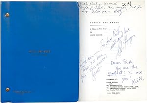 Harold and Maude (Original Play Script, Ruth Ford's copy, inscribed to her by Colin Higgins, Jane...