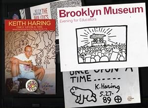 Keith Haring Postcards and a Button