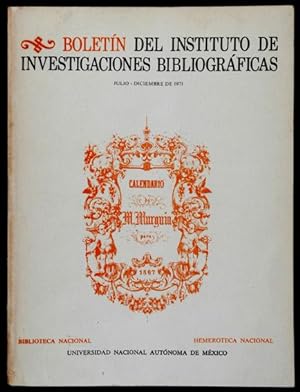 Boletín del Instituto de Investigaciones Bibliográficas. - No. 6. Julio-Diciembre 1971. Guías de ...