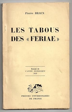 Les Tabous des Feriae