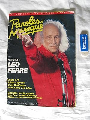 Paroles et musique spécial Léo Ferré, no. 51