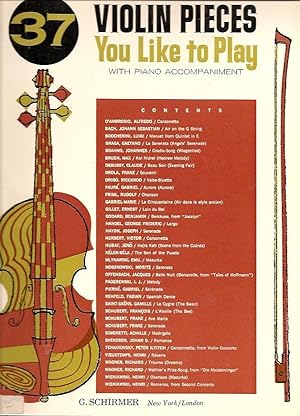 37 Violin pieces you like to play with piano accompaniment
