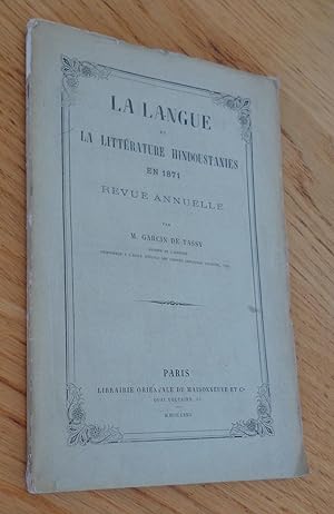 La langue et la littérature hindoustanies en 1871. Revue annuelle.