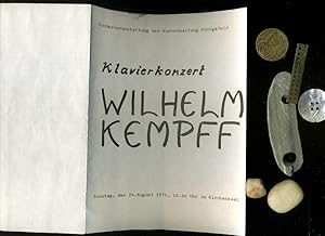 Wilhelm Kempff. Priogrammheft des Klavierkonzert von Wilhelm Kempff. Sonderveranstaltung der Kurv...