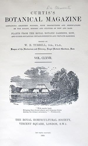 Curtis's Botanical Magazine Volume CLXVII
