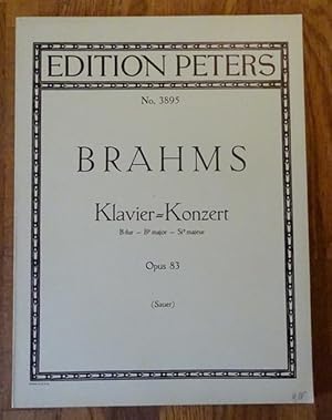 Klavier-Konzert B-dur / B major / Si majeur Opus 83 (Für Klavier und Orchester mit Begleitung ein...